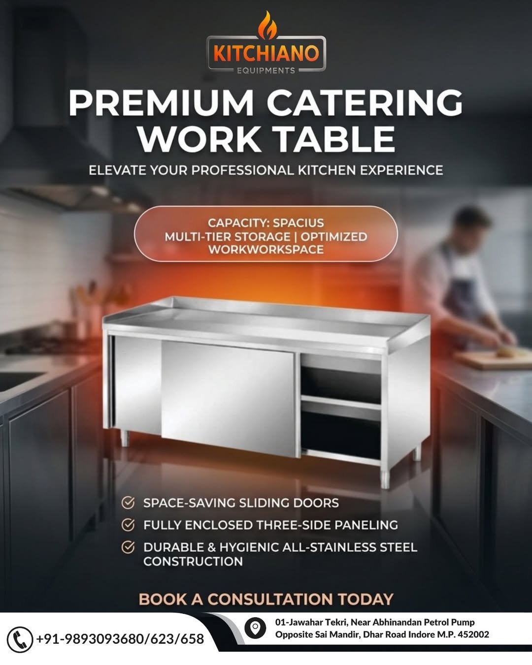 Premium Catering Work Table – Built for Professional Kitchen Efficiency