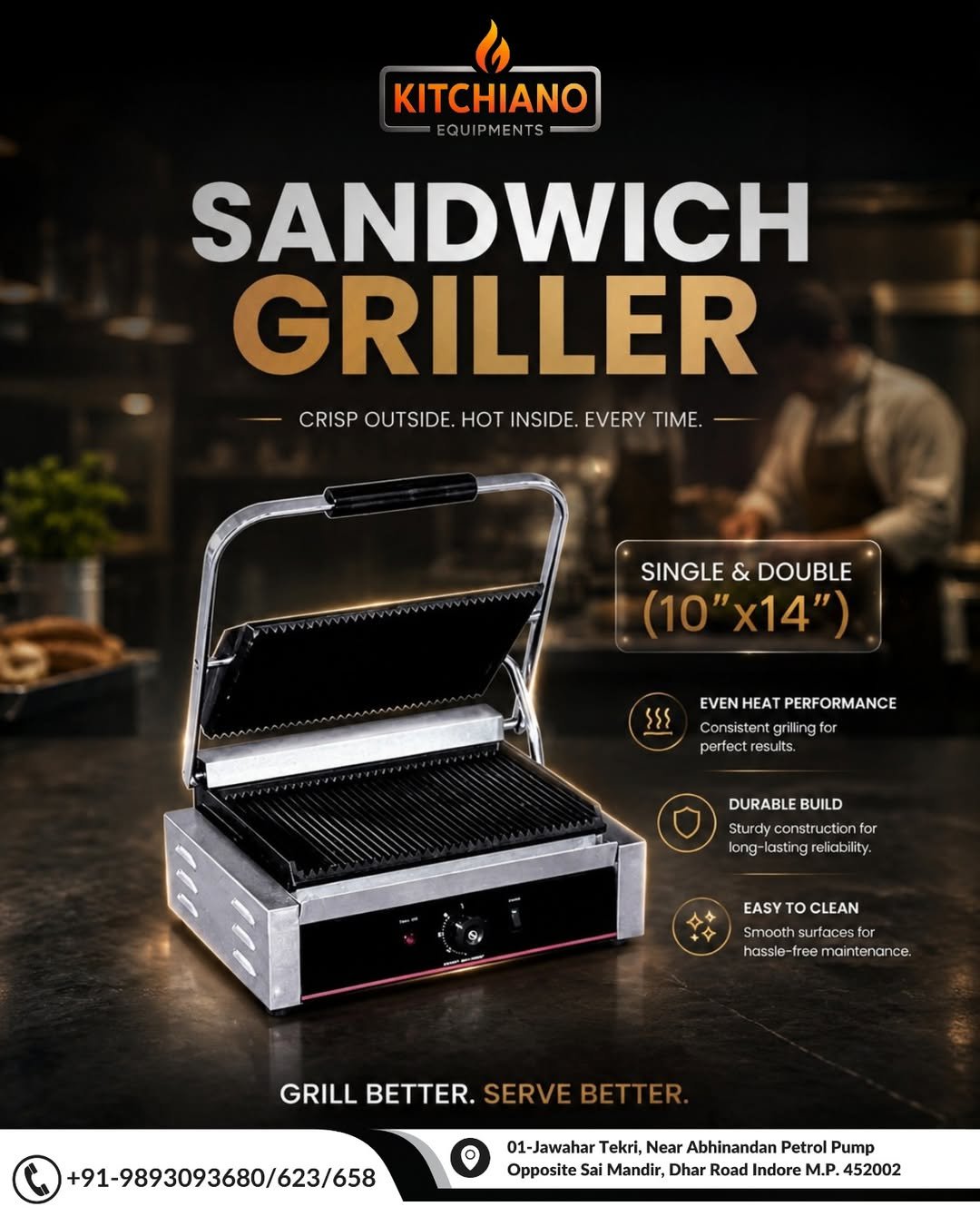 Kitchiano Sandwich Griller | Perfect Solution for Fast & Delicious Grilling